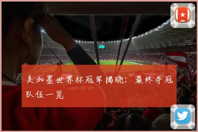 美加墨世界杯冠军揭晓：最终夺冠队伍一览